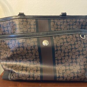 Coach Patterned Diaper Bag